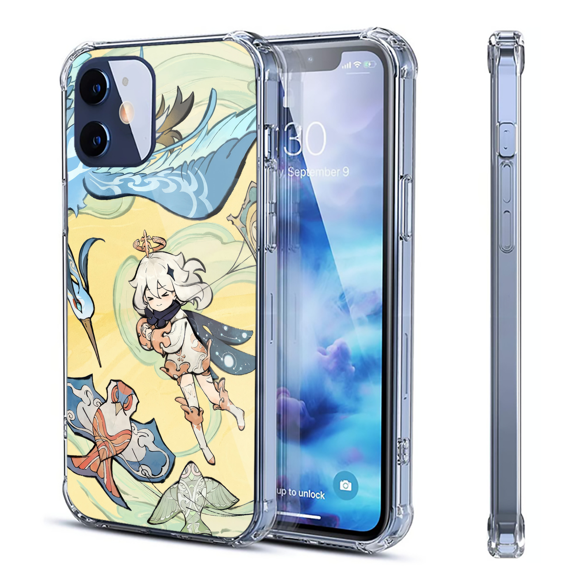 げんし神 genshin 【iPhone 12シリーズ対応】透明スマホケース（クリアソフトケース）